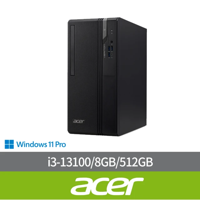 ACER 宏碁Acer 宏碁 i3商用桌上型電腦(Veriton 2000 VS2715GC/i3-13100/8GB/512GB/W11P)