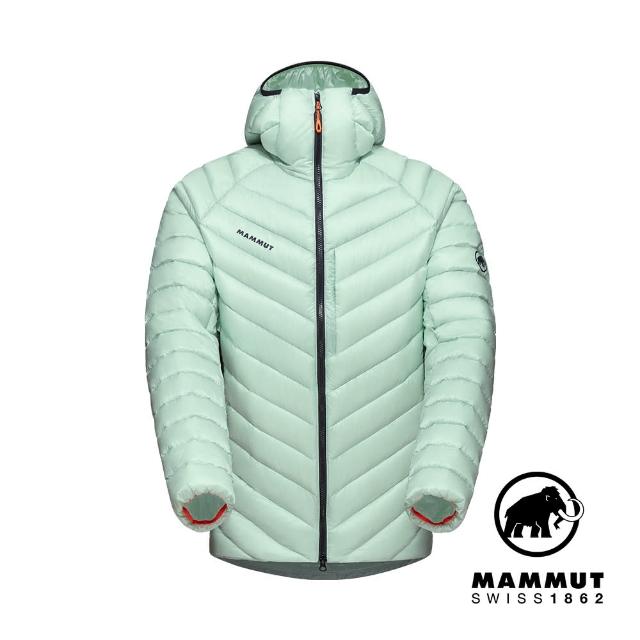 【Mammut 長毛象】Broad Peak IN Hooded Jacket Men 防潑水羽絨連帽外套 男款 薄荷綠/黑 #1013-02960