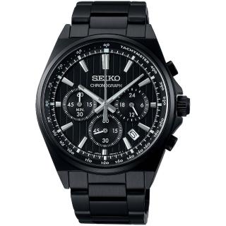 【SEIKO 精工】CS系列 條紋設計計時腕錶 指標錶 手錶 送禮(8T63-01T0SD/SBTR037J)