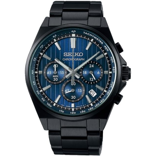 【SEIKO 精工】CS系列 條紋設計計時腕錶 指針錶 手錶  送禮(8T63-01T0U/SBTR035J)
