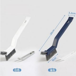 【EU CARE 歐臺絲路】浴室清潔刷縫隙刷二合一小夾子夾頭髮窗戶清潔刷廚房多功能縫隙刷(2入組)