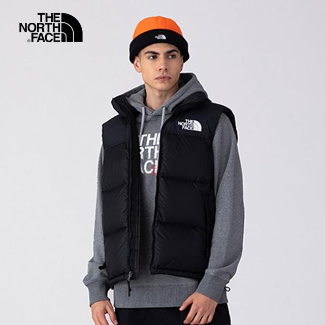 【The North Face 官方旗艦】北面UE男款黑色DWR防潑水保暖羽絨背心｜3JQQLE4(700蓬鬆度)