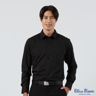 【Blue River 藍河】男裝 黑色條紋長袖襯衫-時尚型男必備(日本設計 舒適穿搭)