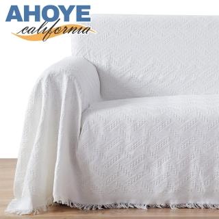 【AHOYE】歐風棉麻沙發墊 三人坐墊 90*180CM(沙發布 沙發墊 坐墊 沙發罩)