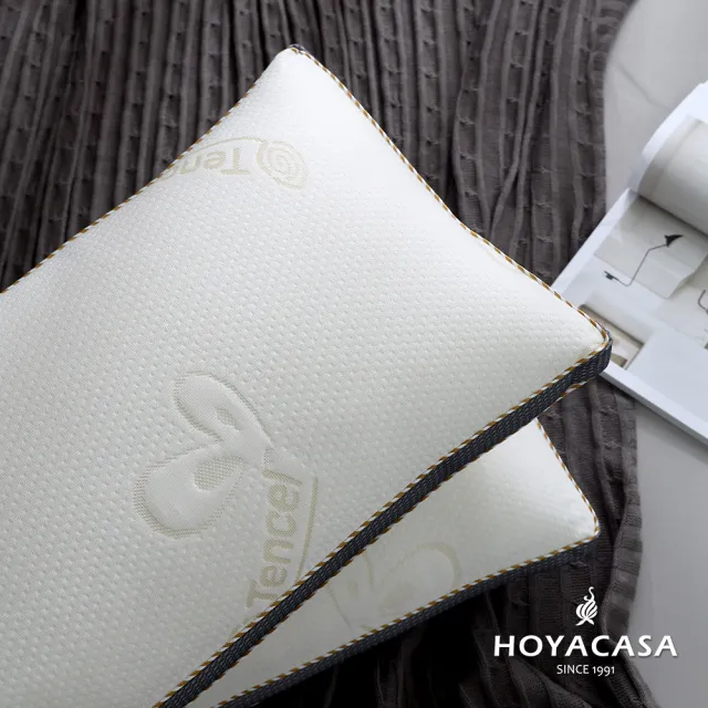 【HOYACASA】3D可調節型透氣天絲獨立筒枕(一入)