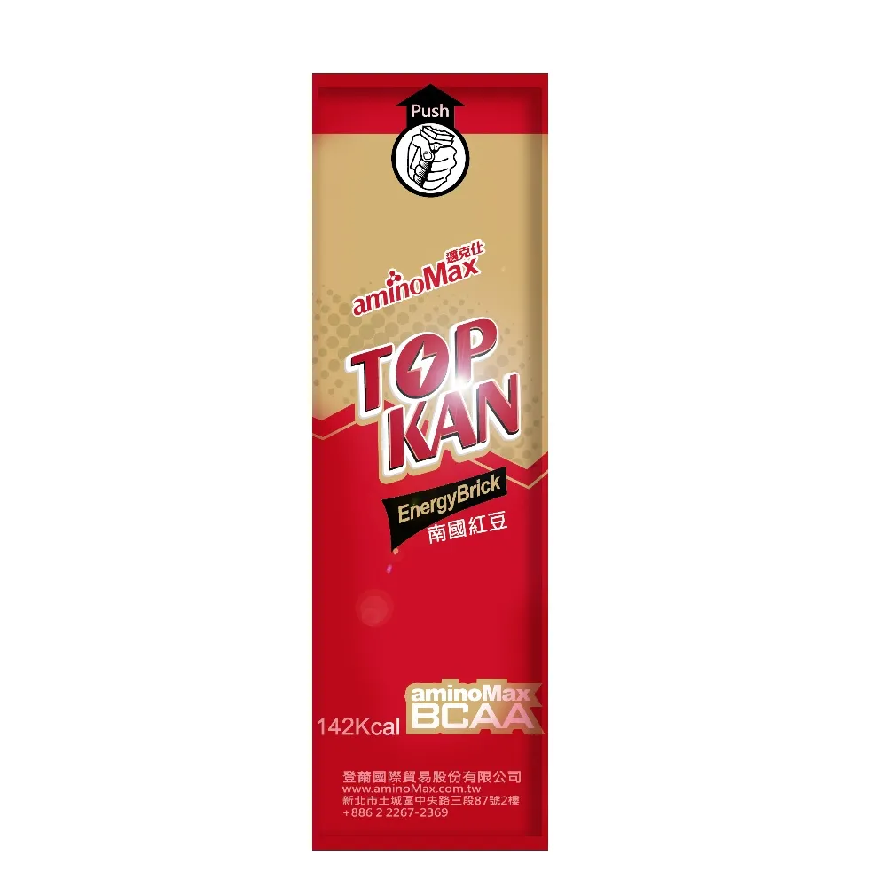 【aminoMax 邁克仕】TOP KAN能量磚Energy Brick-紅豆口味20顆/盒(能量磚、羊羹)