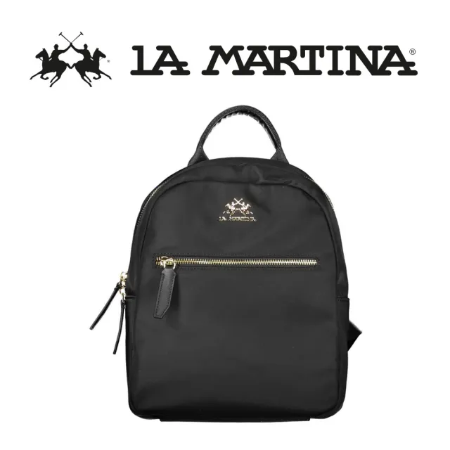 【LA MARTINA】義大利原裝進口 限量2折 頂級金標後背包時尚流行款 1189T 全新專櫃展示品(黑色)