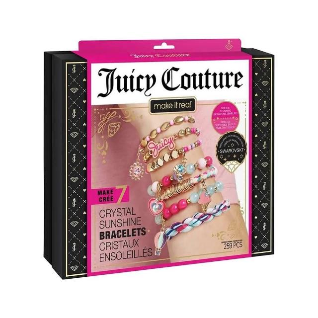 【Make it real 美麗夢工坊】Juicy Couture施華洛世奇水晶DIY手鍊串珠組/7串