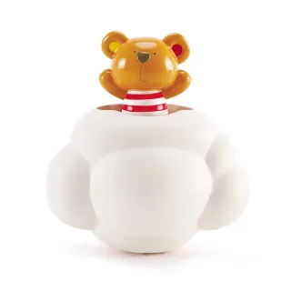 【德國Hape】泰迪與雲朵捉迷藏洗澡戲水玩具(木製玩具/木頭玩具/彌月禮/生日禮)