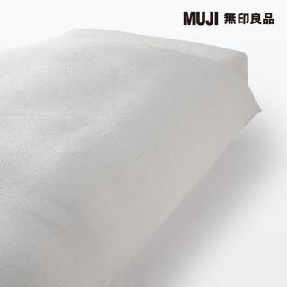 【MUJI 無印良品】萊賽爾混二重紗織被套/D 淺灰 190*210cm