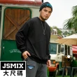 【JSMIX 大尺碼】大尺碼質感分割縫線設計大學T恤共2色(34JW8723)