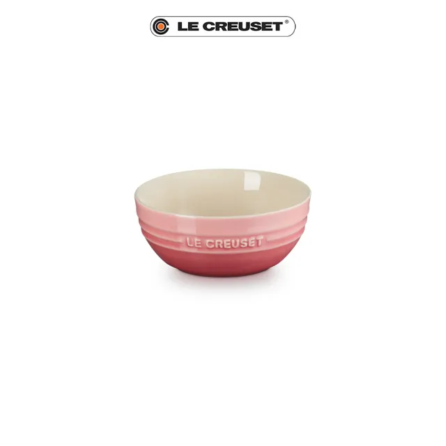 【Le Creuset】瓷器韓式湯碗14cm(薔薇粉)