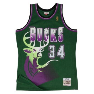 【NBA】M&N G2二代 Swingman復古球衣 公鹿隊 96-97 #34 Ray Allen 綠(SMJYGS18181-MBUDKGN96RAL)