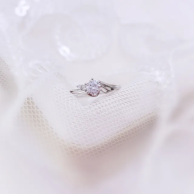 【彩糖鑽工坊】GIA 鑽石 30分 D成色 EX完美車工 鑽石戒指(愛情羽翼 系列)