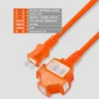 【PowerSync 群加】2P 1擴3插工業用動力延長線/橘色/10M(TU3C3100)