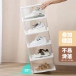 【Mr.Box】透明摺疊收納鞋盒3入(鞋櫃)