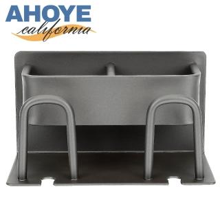 【AHOYE】太空鋁無痕掛勾牙刷架(浴室收納置物架 漱口杯架)