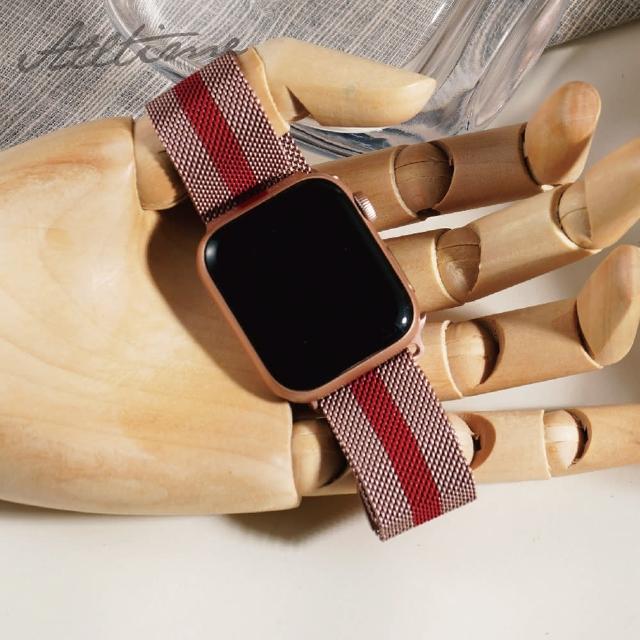 【ALL TIME 完全計時】Apple Watch 38/40/41/十代42mm  米蘭尼斯磁力鋼錶帶