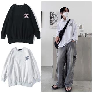 【Dition】韓系寬版大學服 普普風字母dont長袖上衣(oversize 男女可穿)