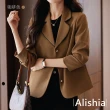 【Alishia】韓版氣質百搭輕柔女士西裝外套(現+預  黑色 / 咖啡色 / 米白色)