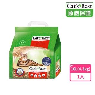 【CAT’S BEST 凱優】經典凝結木屑砂（紅標凝結型）10L/4.3kg(貓砂/木屑砂/環保砂/杉木砂)