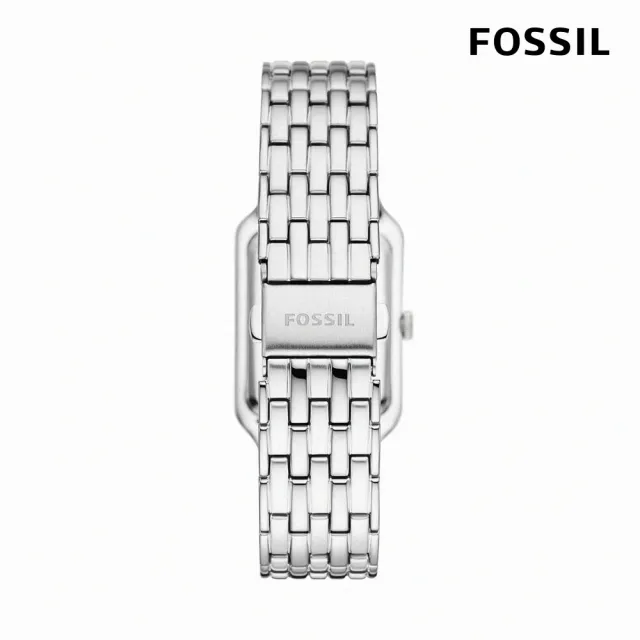 【FOSSIL 官方旗艦館】Raquel 復古極光銀羅馬數字女錶 銀色不鏽鋼錶帶 指針手錶 26MM ES5306
