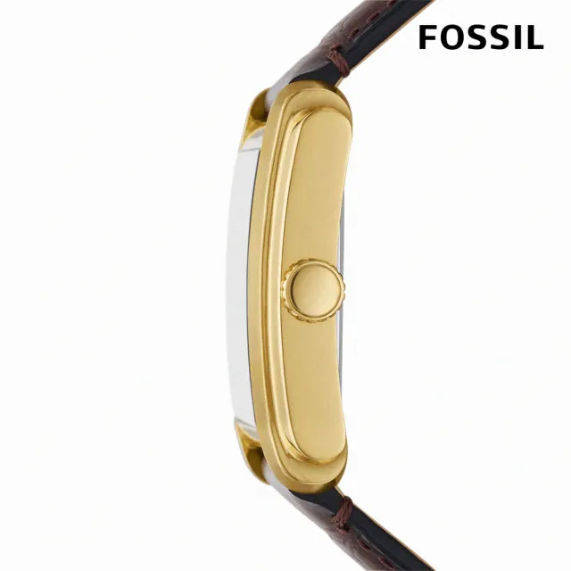 【FOSSIL】Carraway 雅仕知性羅馬數字指針手錶 棕色真皮錶帶 30MM FS6011