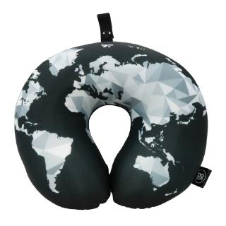 【DQ】緩衝顆粒護頸枕 幾何地圖 / 午睡枕 飛機枕 旅行枕 護頸枕 U型枕 暑假出遊