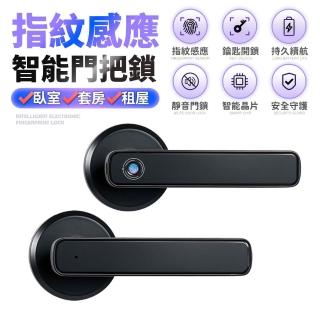 【FJ】多功能指紋感應防盜電子鎖CK12(支援Type-C應急供電)