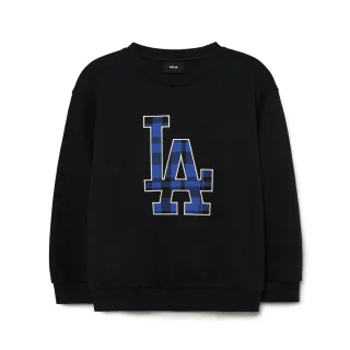 【MLB】童裝 大學T CHECK系列 洛杉磯道奇隊(7AMTK0134-07BKS)