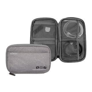 【Travelon】3C線材收納包 灰 / 旅遊 電子用品 零錢小物 收納袋