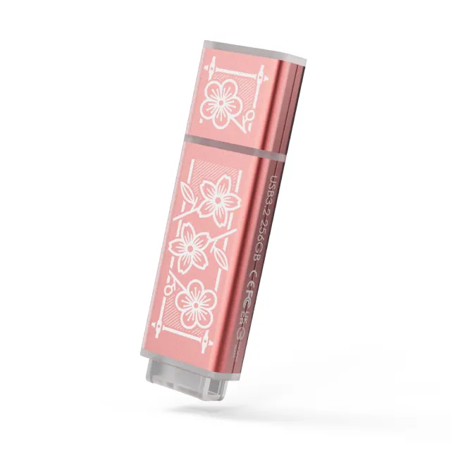 【TCELL 冠元】x 老屋顏 獨家聯名款-USB3.2 Gen1 256GB 台灣經典鐵窗花隨身碟(時代花語粉)