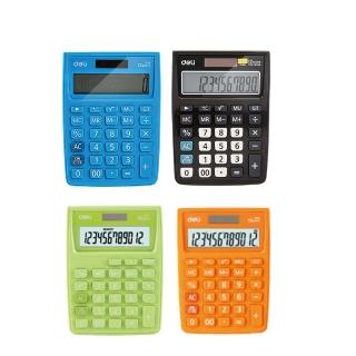 【Deli 得力】艷彩計算機/E1238-4色(12位元 辦公用品)