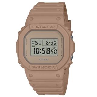 【CASIO 卡西歐】G-SHOCK 自然大地色 經典方型 砂石土 DW-5600NC-5 42.8mm
