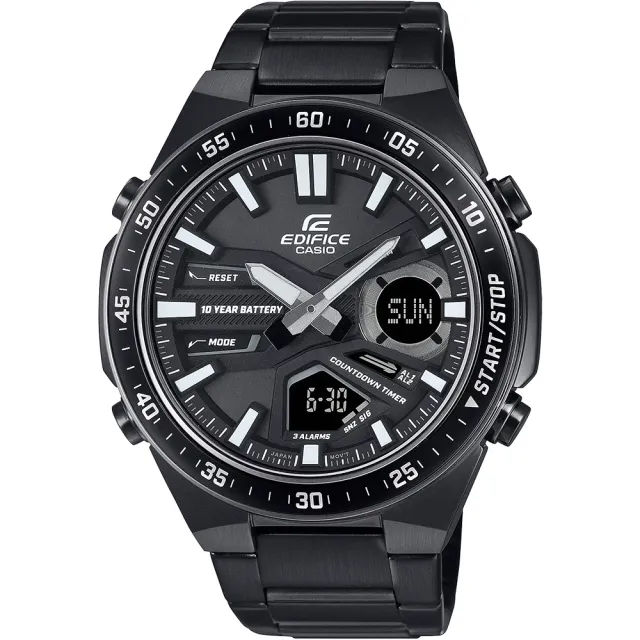 【CASIO 卡西歐】EDIFICE 10年電力計時手錶(EFV-C110DC-1A)