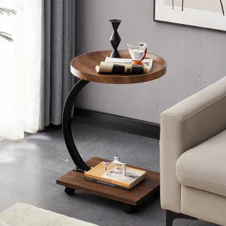 【IDEA】瑪丹簡約幾何雙層邊桌/茶几(懶人桌)