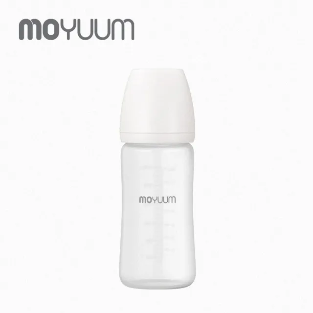 【MOYUUM】韓國 寬口矽膠玻璃奶瓶(240ml)