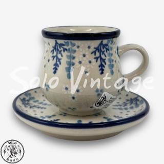 【SOLO 波蘭陶】波蘭正品 CA 波蘭陶 80ML 濃縮杯盤組 冰雪藤蔓系列 CERAMIKA ARTYSTYCZNA