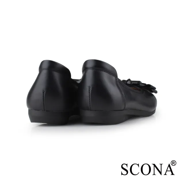 【SCONA 蘇格南】全真皮 氣質舒適娃娃鞋(黑色 31200-1)