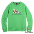 【Hush Puppies】女裝 上衣 Q版棒球狗寬鬆拉克蘭袖上衣(綠色/34210101)