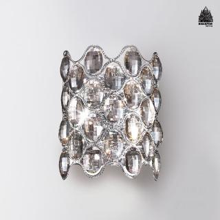 【必登堡】男爵煙灰水晶壁燈 C00006(水晶壁燈/壁燈/床頭燈/過道燈/樓梯燈/輕奢/現代簡約)