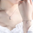 【Porabella】925純銀星星月亮項鍊 藍色鋯石月亮項鍊 波西米亞風鋯石項鍊 氣質鎖骨鏈 Necklace