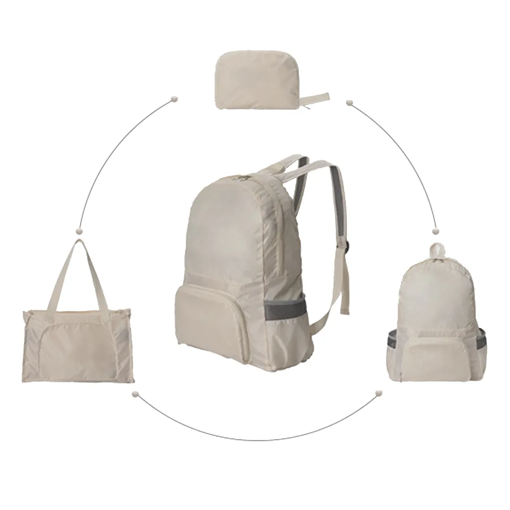 【deen Z】兩用輕便背包 收納包 手提包 後背包 旅行包 手提袋 收納 摺疊購物袋 背包(旅遊 購物袋 背包)