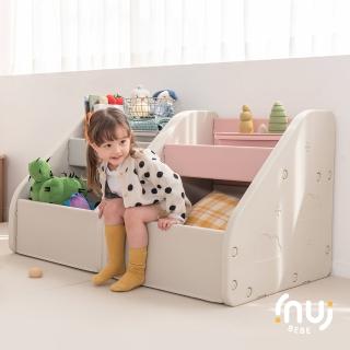 【INUIBEBE】大寶寶玩具收納架/書本收納/玩具櫃/置物櫃/書櫃/整理箱(安全梯形設計)
