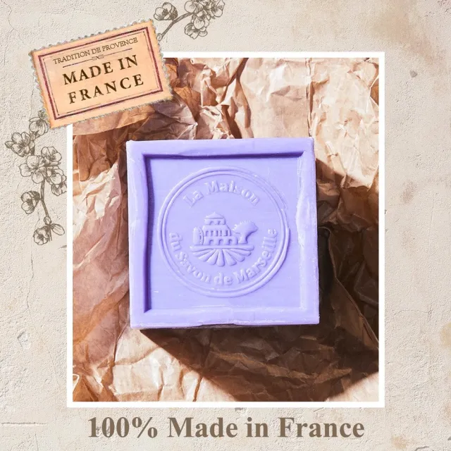 【PURESENCE 樸香氛】法國馬賽皂之家正統經典薰衣草馬賽皂300g(300g)