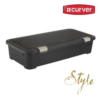 【歐洲Curver】床下附輪收納箱(咖啡色 79x40xH18cm/42L)