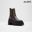 【ALDO】TALANARIEL-漆皮鬆緊造型皮革中筒靴(深棕色)