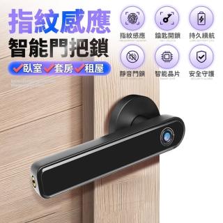 【FJ】智慧指紋感應防盜電子鎖CK-12(支援Type-C應急供電)
