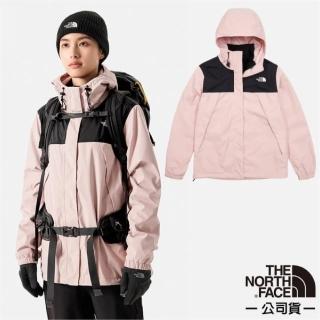 【The North Face】女 拼接防水透氣連帽三合一外套.夾克.風雨衣(7QW6-HZI 粉黑)