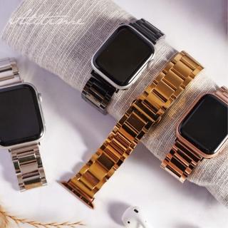 【ALL TIME 完全計時】Apple Watch 38/40/41/42（S10）mm 精緻光感316L不鏽鋼錶帶